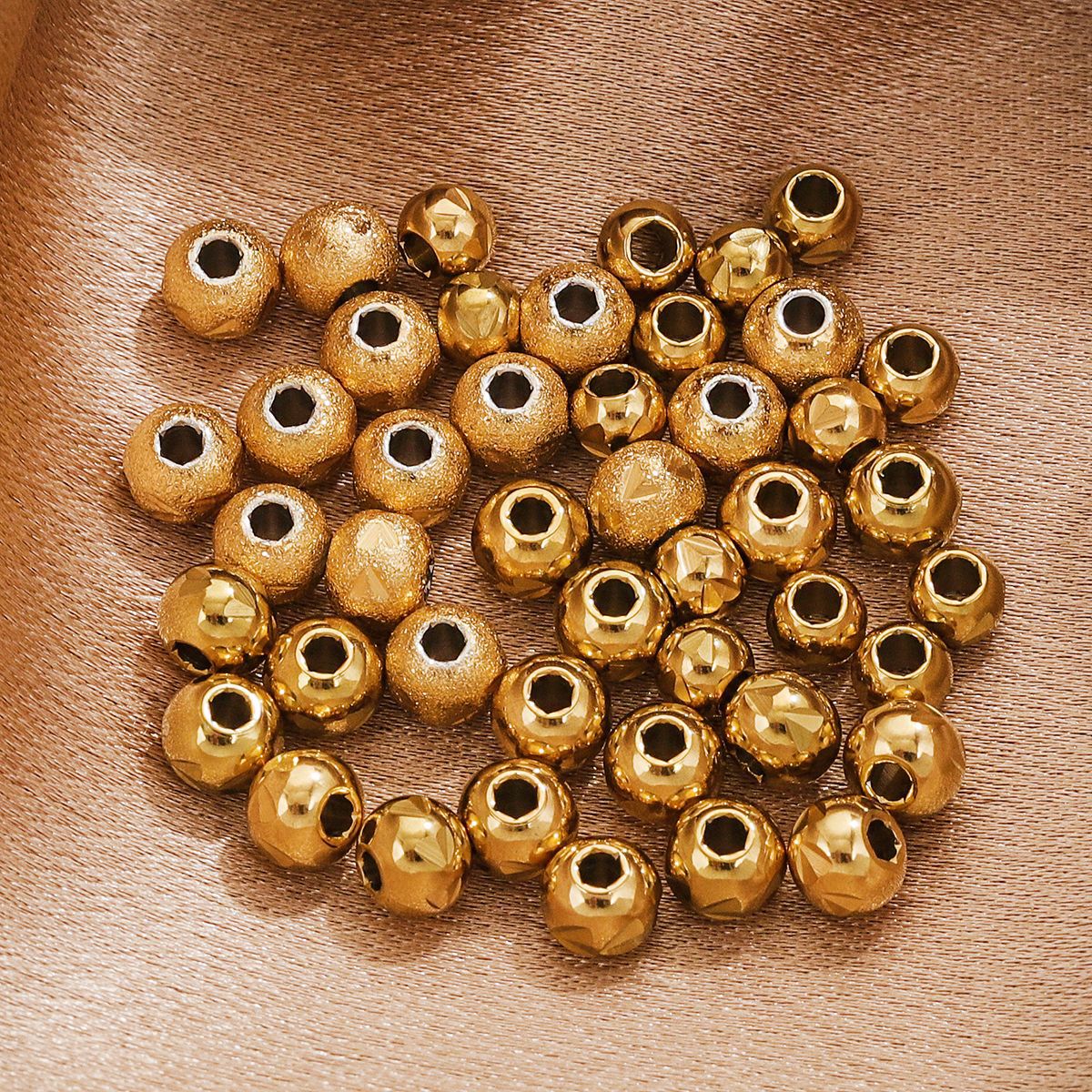 SPC72 Stainless Steel Matt Polish Spacer Beads 5/6mm DIY Bracelet Round Beads