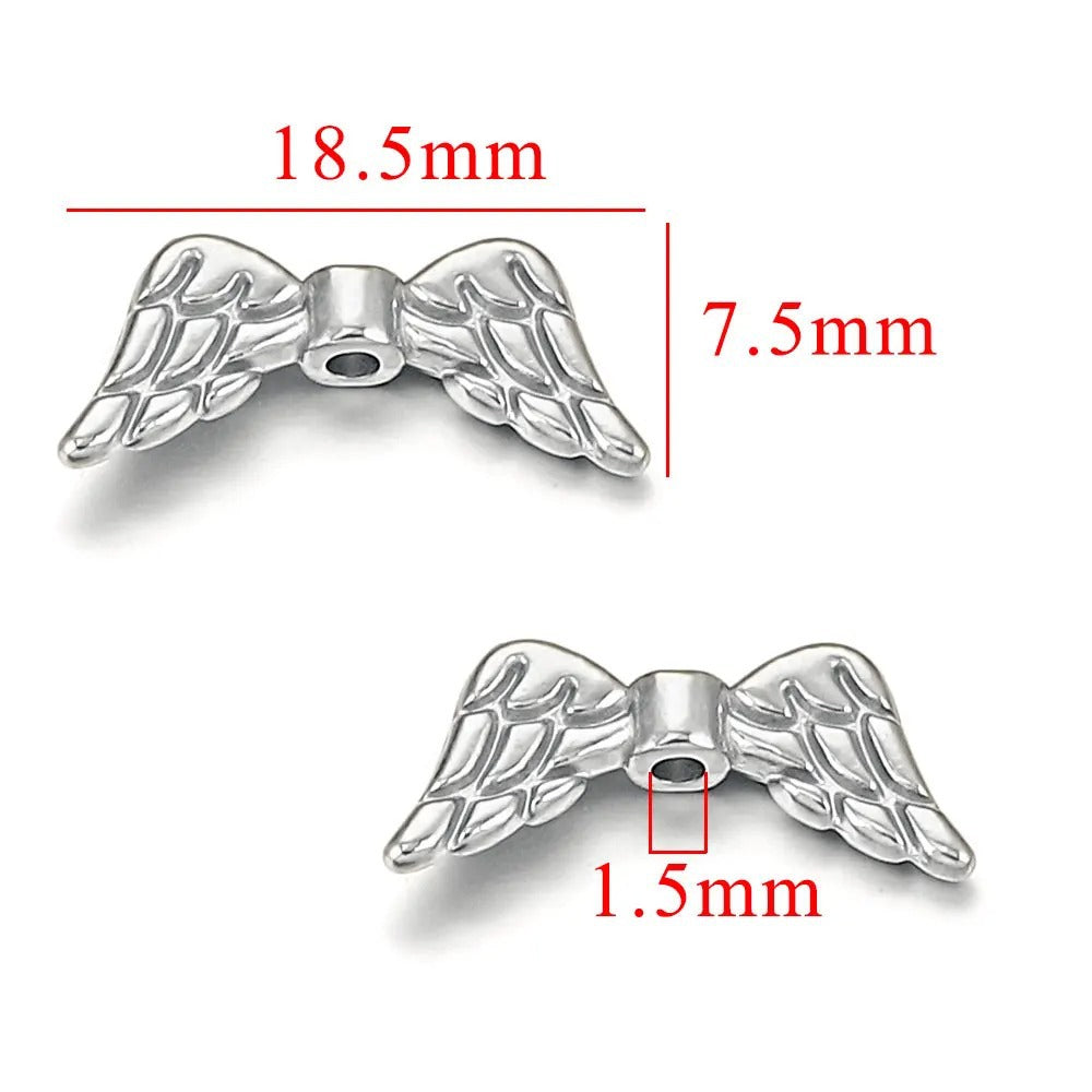 SPC24 Wing Shape Spacer Beads Charms Beads for DIY Bracelet Necklace Accessories