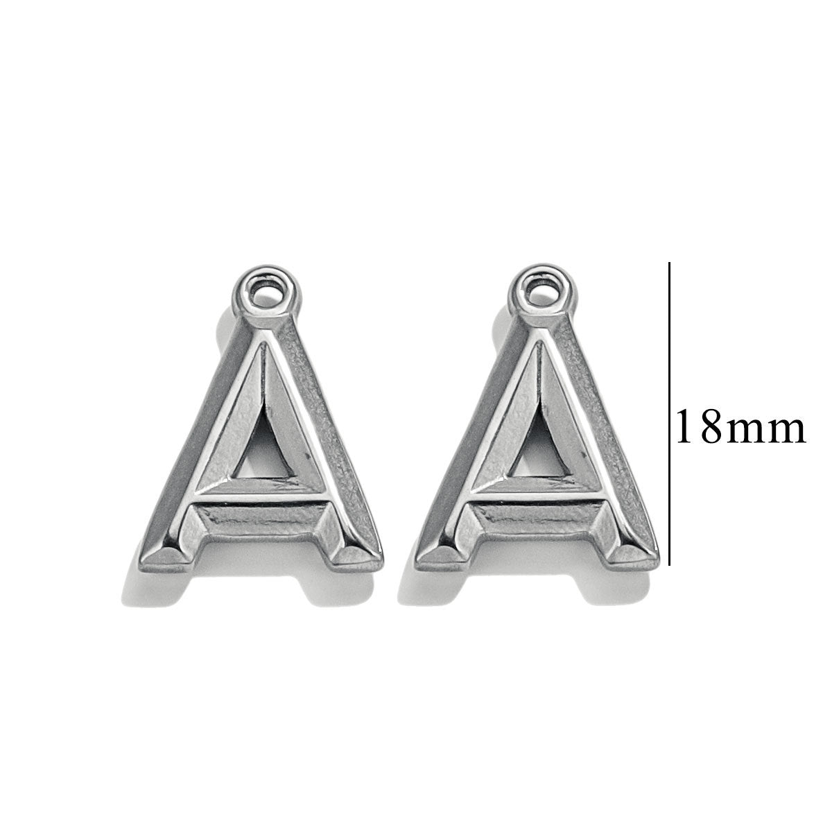 PD19 Stainless Steel 26 Letters Pendant Charms for DIY Jewelry Necklace Accessories