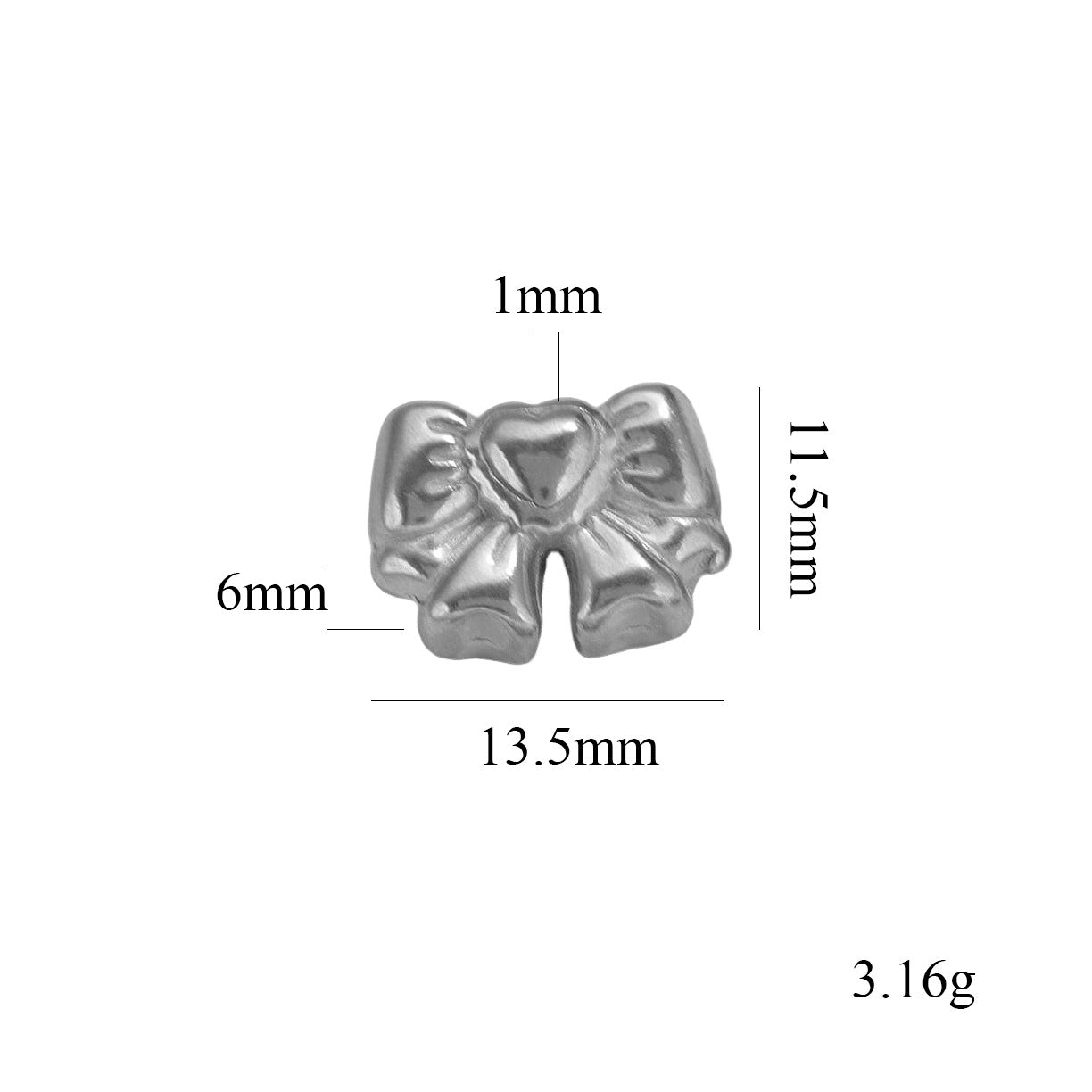 SPC40 Bow Tie Shape Charms Beads Spacers for Necklace Bracelet Jewelry DIY