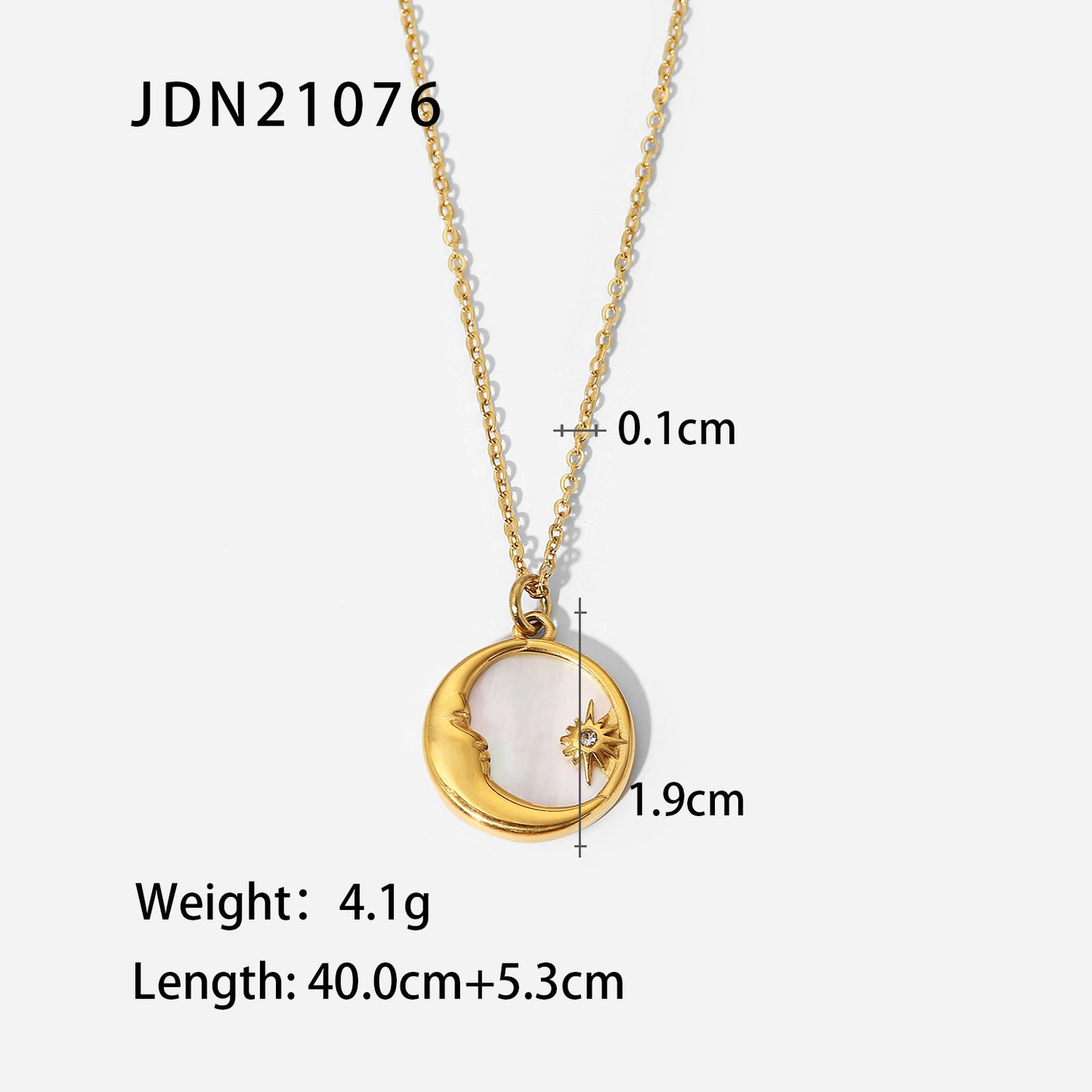 JDN2 Necklace Stainless Steel Women's Pendant Style Necklace no Tarnish