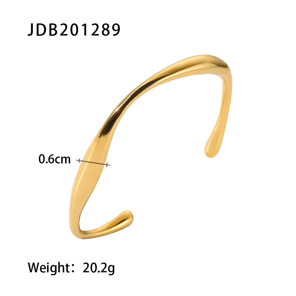 JDB2012 Bangles Stainless Steel Bracelet Bangle with Zircon for Women