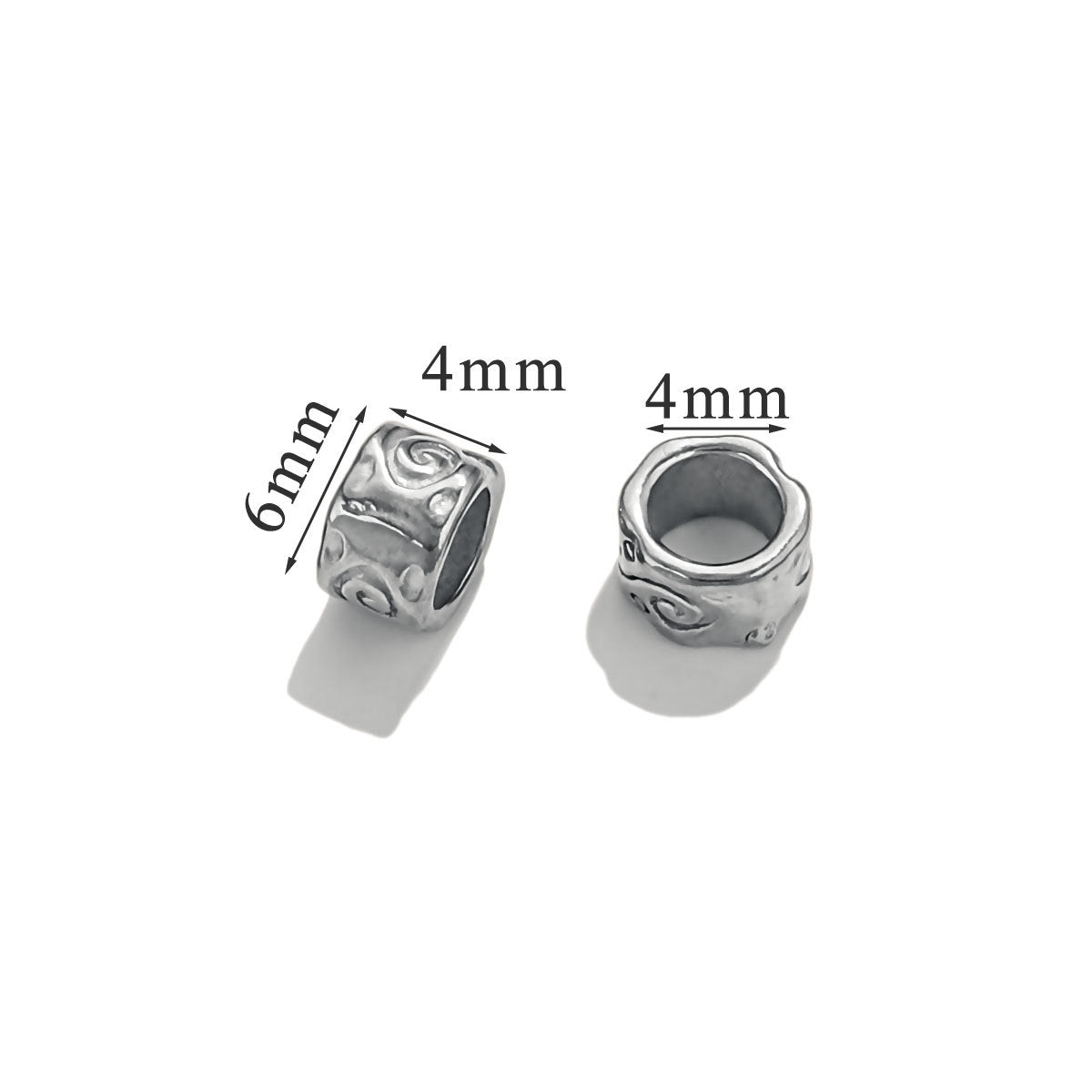 SPC69 3.5mm Hole Spacers Stainless Steel Charms Beads No Tarnish DIY Accessories