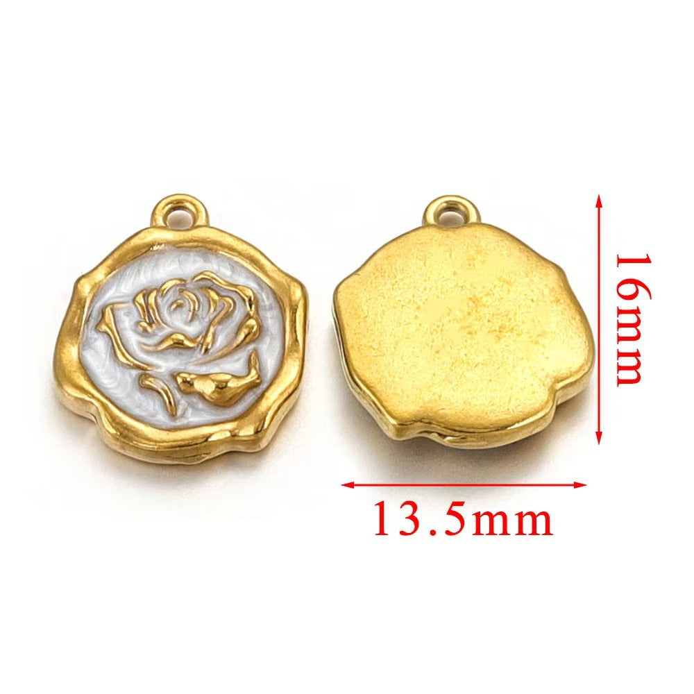PD16 Flower Pendant Rose Pendant Tulips Pendant for DIY Jewelry Making