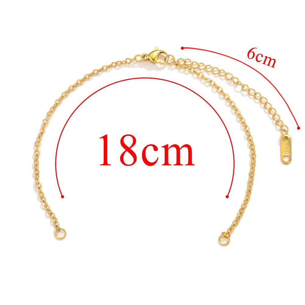 CH23 Stainless Steel Chain for Bracelet and Necklace no Pendant Chain only 5pcs/bag