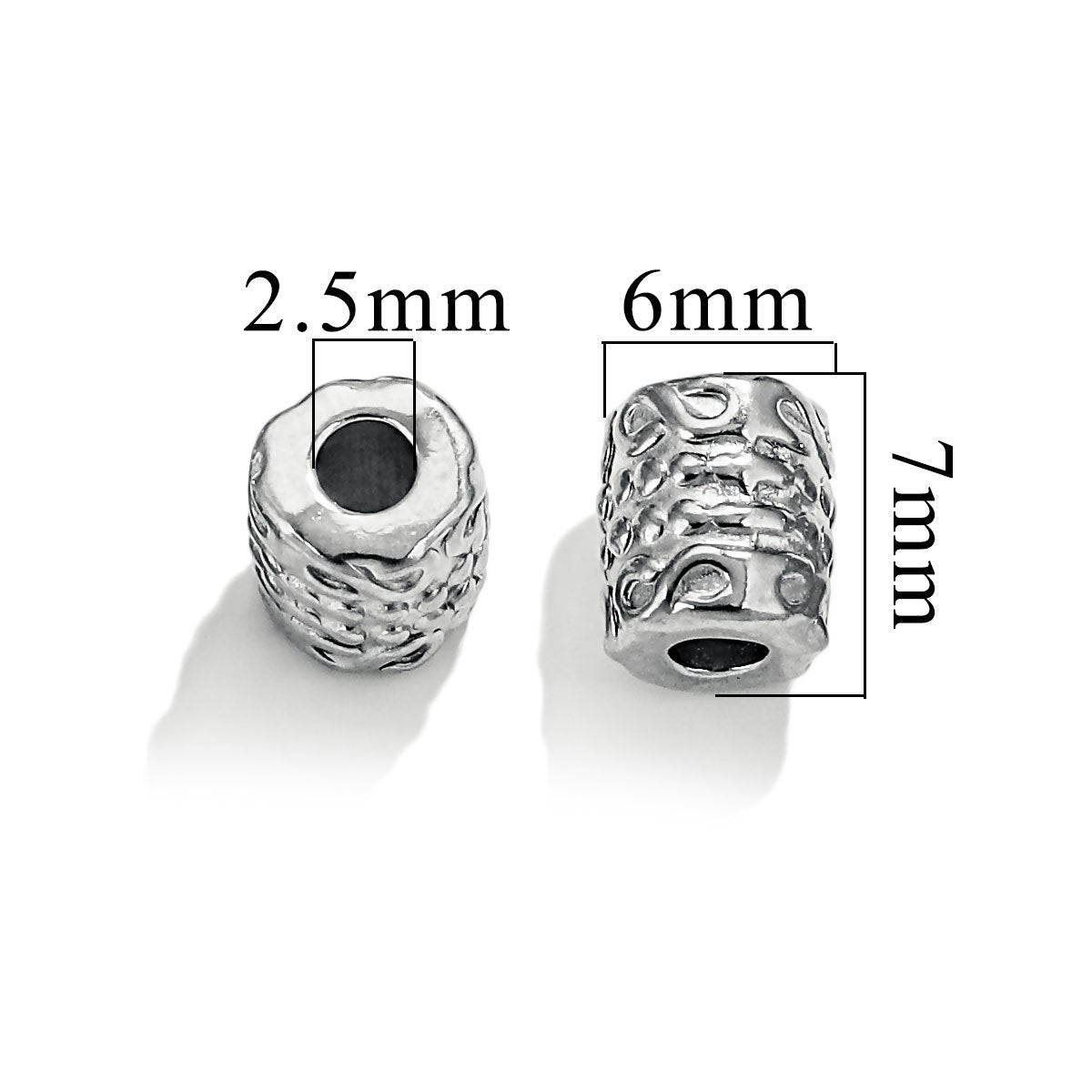 SPC49 Spacer Charms Beads Donut Barrel Carved Shape Beads for DIY Bracelet