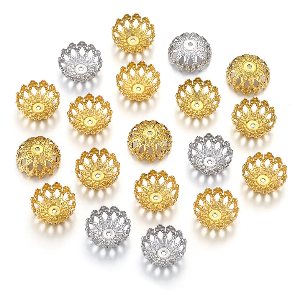 SPC37 12mm Flower Spacer Beads for DIY Bracelet Necklace