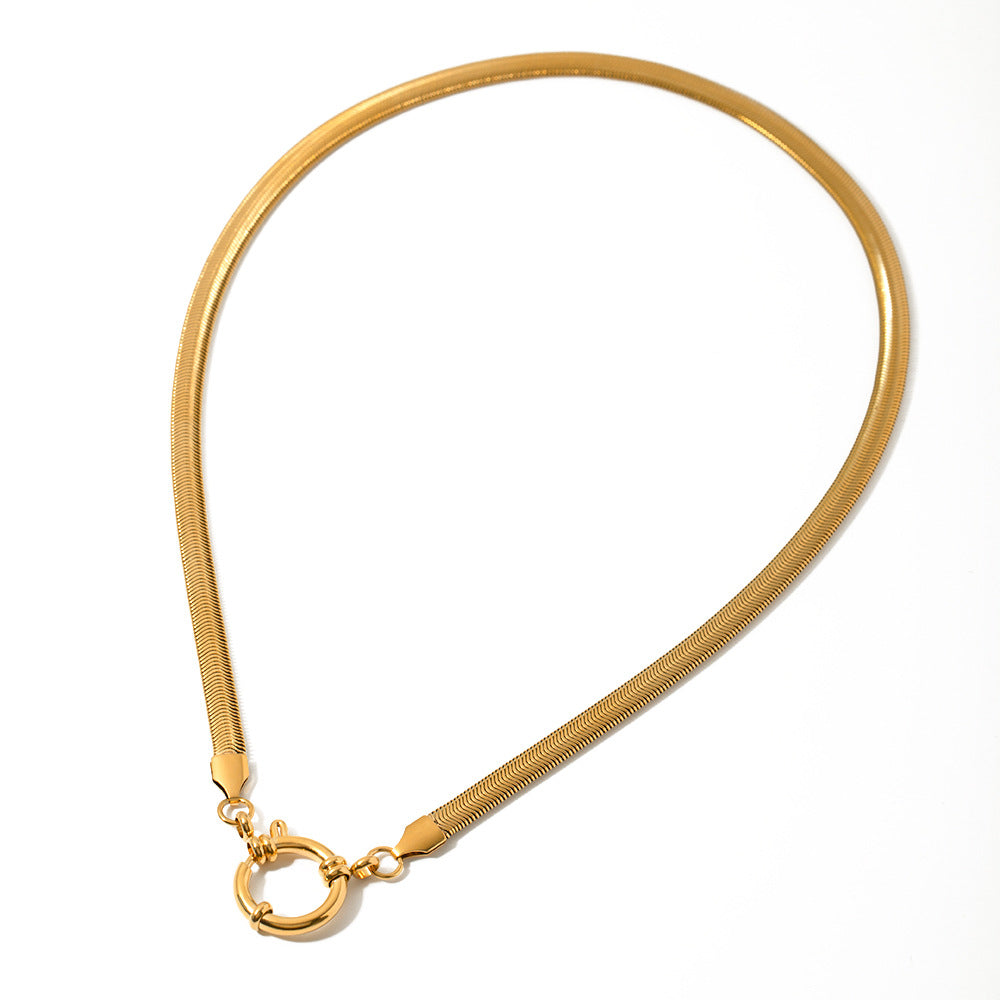 JDN20678 Stainless Steel Chain Necklace Waterproof No Tarnish Chain Necklace for Women