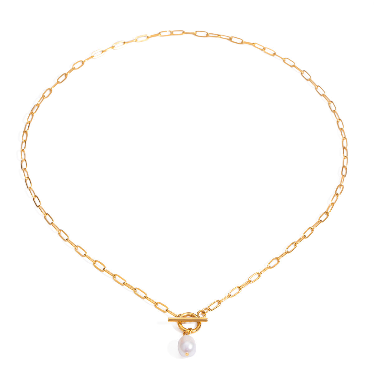 JDNW2409009 Fresh Water Pearl Pendant Necklace O/T chain Waterproof Chain Necklace for WOmen
