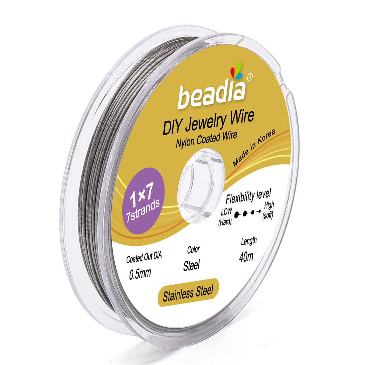ST16 304Stainless Steel Nylon Coated Wire DIY Jewerly Wire Available of 0.3mm/0.38mm/0.5mm/0.6mm Size