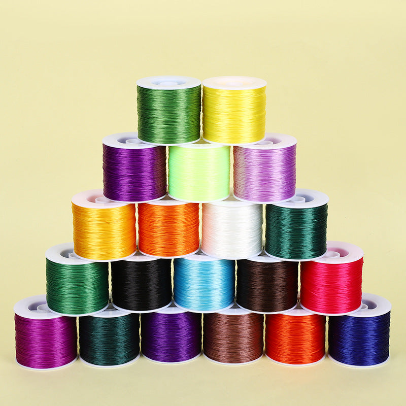 ST03 0.8mm 546yd/500m/roll Flat Elastic String Stretch String for DIY Jewelry Making