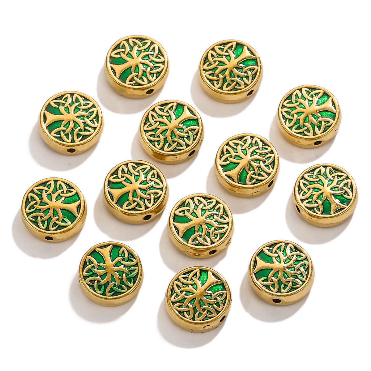 SPC63 Tree of Live Spacers Charms Stainless Steel Spacer Beads for DIY Bracelet Accessories