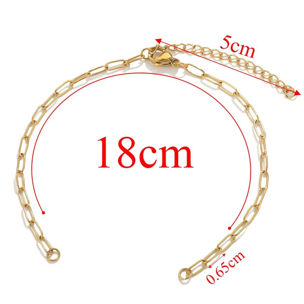 CH23 Stainless Steel Chain for Bracelet and Necklace no Pendant Chain only 5pcs/bag