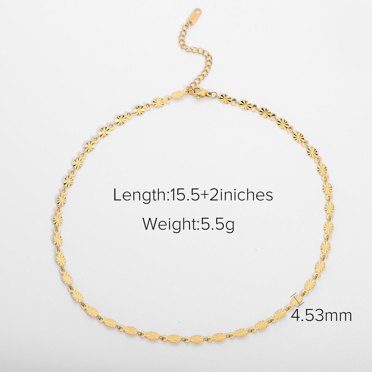 JDN20161 Stainless Steel Chain Necklace Paper Clip Chain Necklace for Women