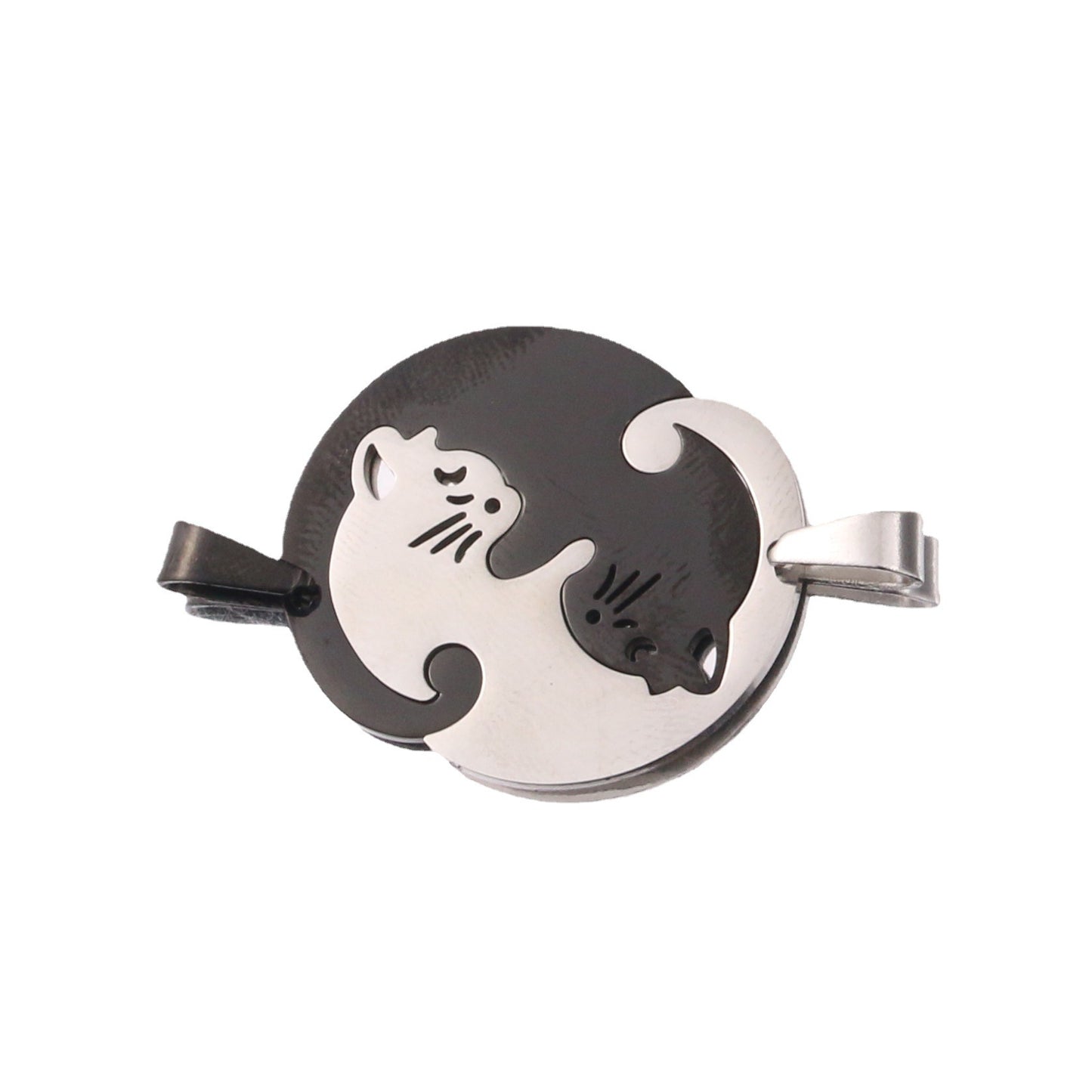 PD24 Couple Pendant Family Pendant Cat Dog Love Pendant Stainless Steel