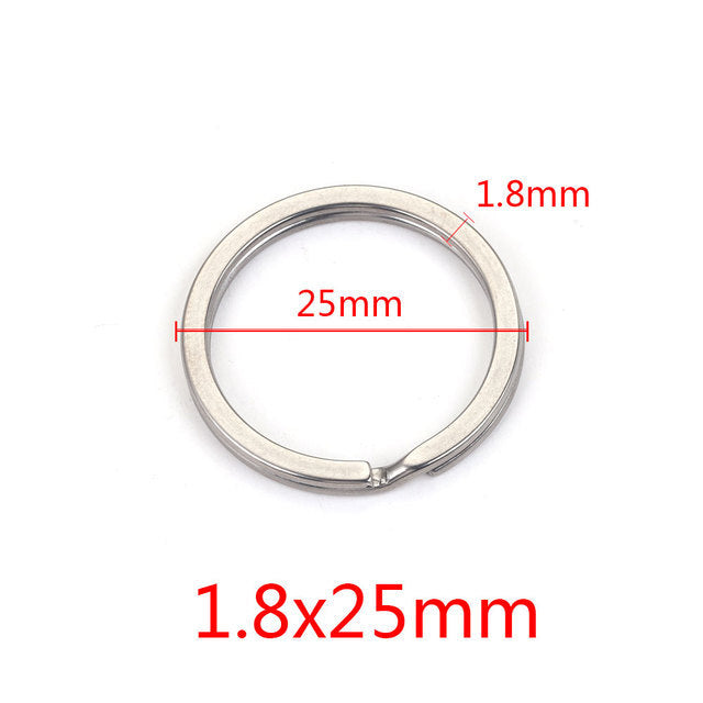 JR06 Key Ring Stainless Steel O ring Key Chain Ring for DIY Accessories