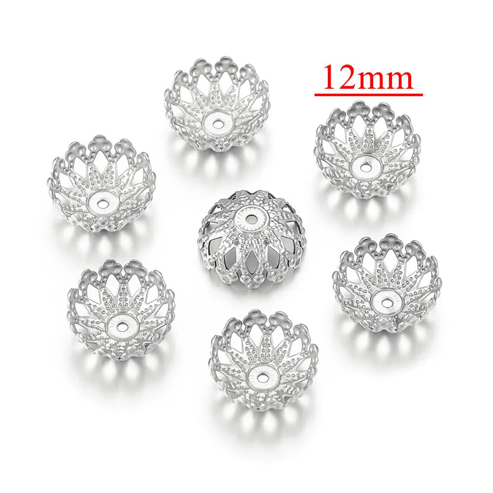SPC37 12mm Flower Spacer Beads for DIY Bracelet Necklace