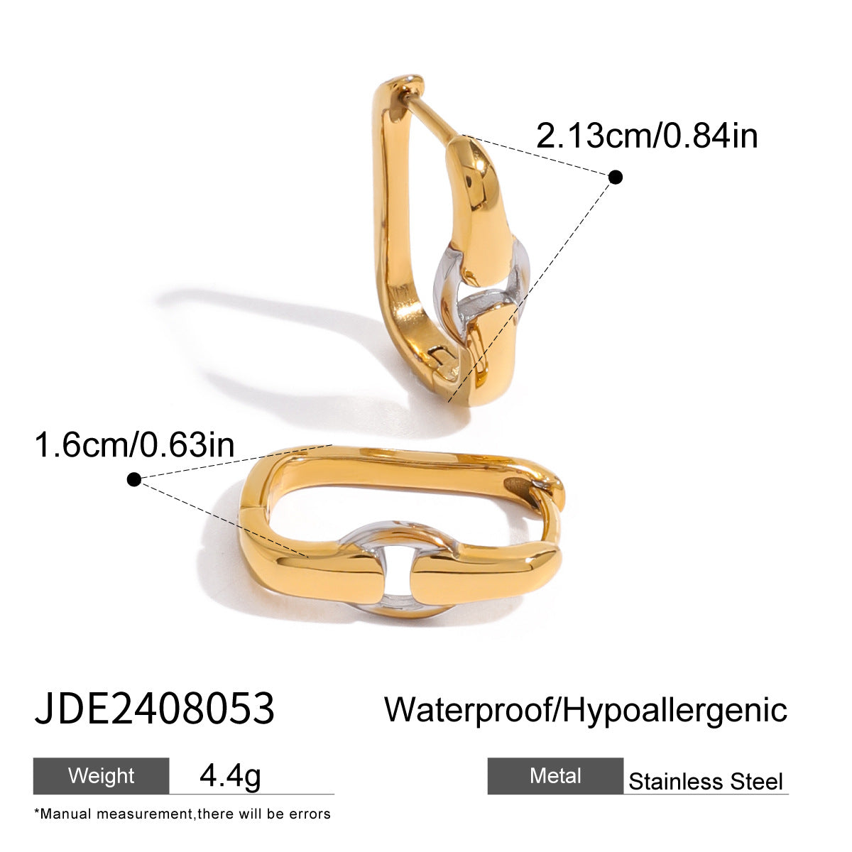 JDB2408026 Stainless Steel Bracelet Ring Earring Set for Women no tarnish Waterproof