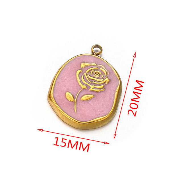 PD16 Flower Pendant Rose Pendant Tulips Pendant for DIY Jewelry Making