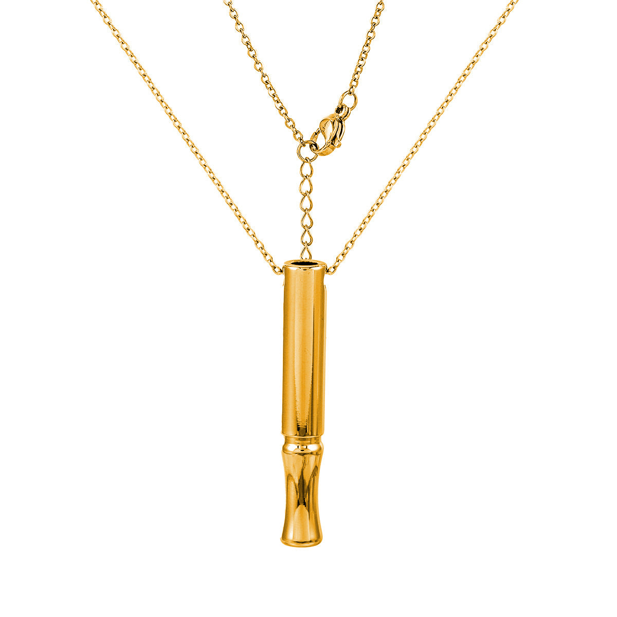 NE99 Whistles Necklace for Meditation Stainless Steel 4 Colors Necklace Unisex