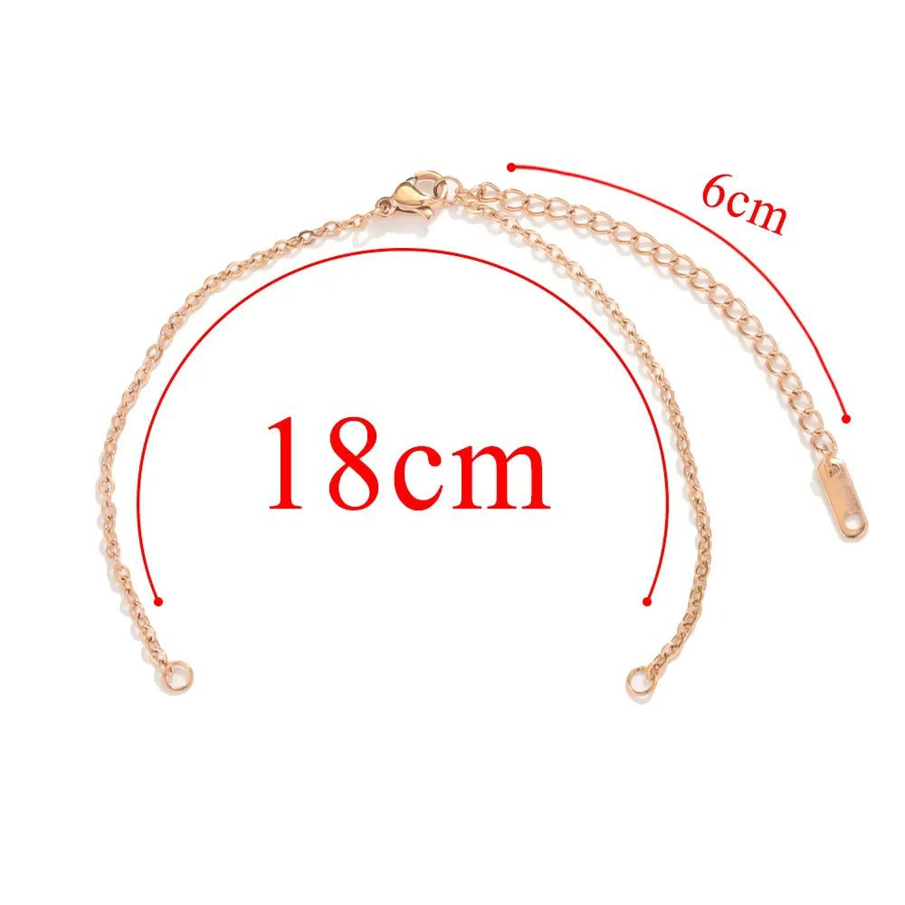 CH23 Stainless Steel Chain for Bracelet and Necklace no Pendant Chain only 5pcs/bag