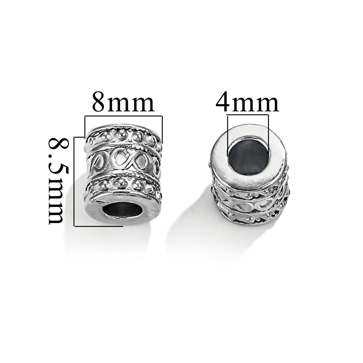 SPC49 Spacer Charms Beads Donut Barrel Carved Shape Beads for DIY Bracelet