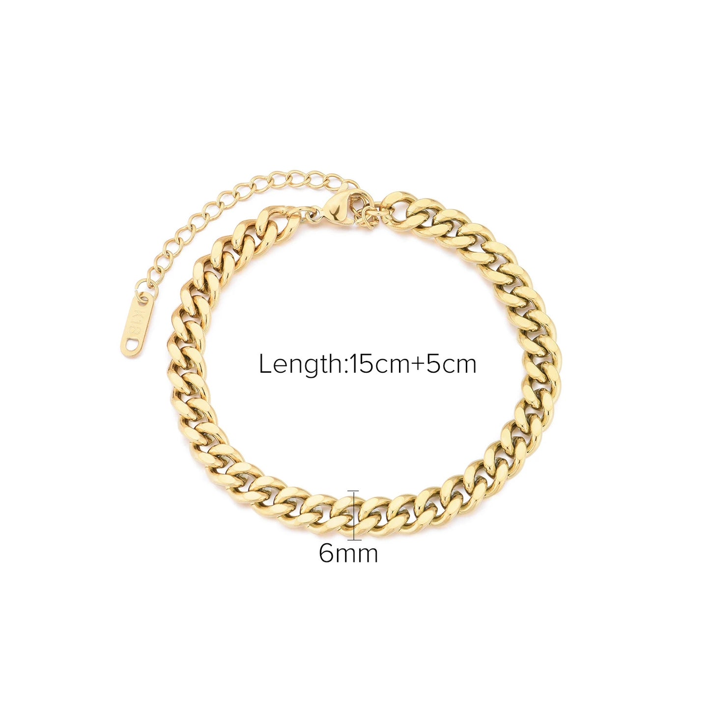 JDB201051 Vintage Style Stainless Steel Cuban Link Bracelet for Women