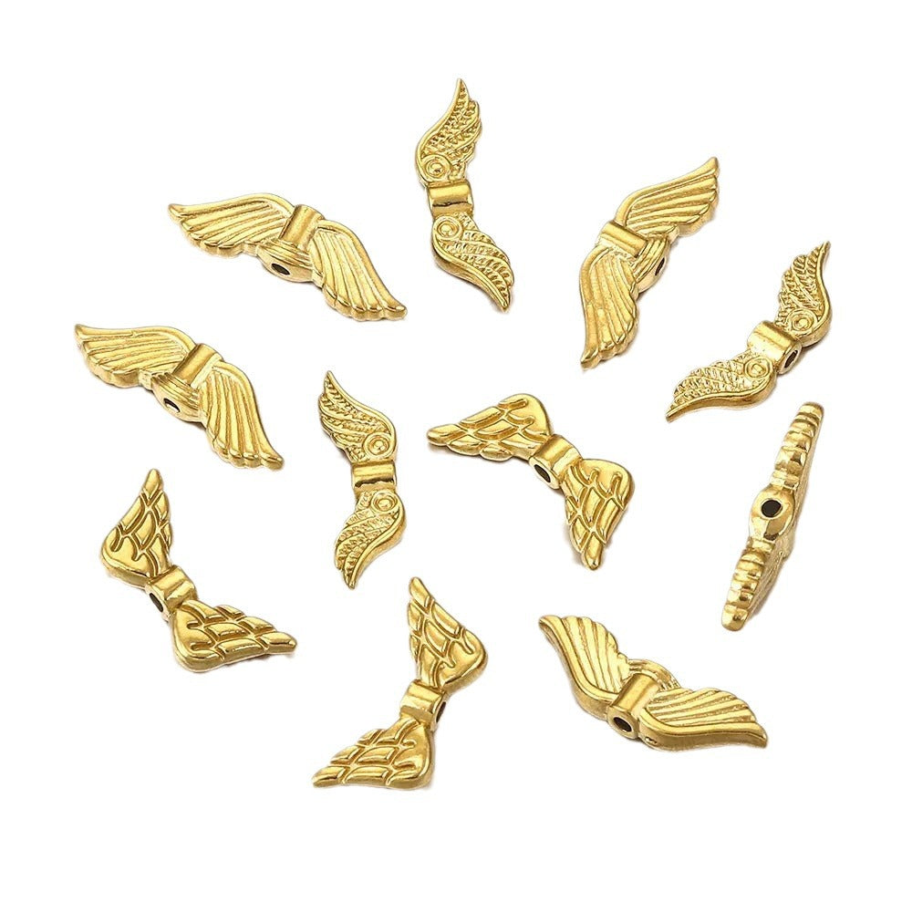 SPC24 Wing Shape Spacer Beads Charms Beads for DIY Bracelet Necklace Accessories