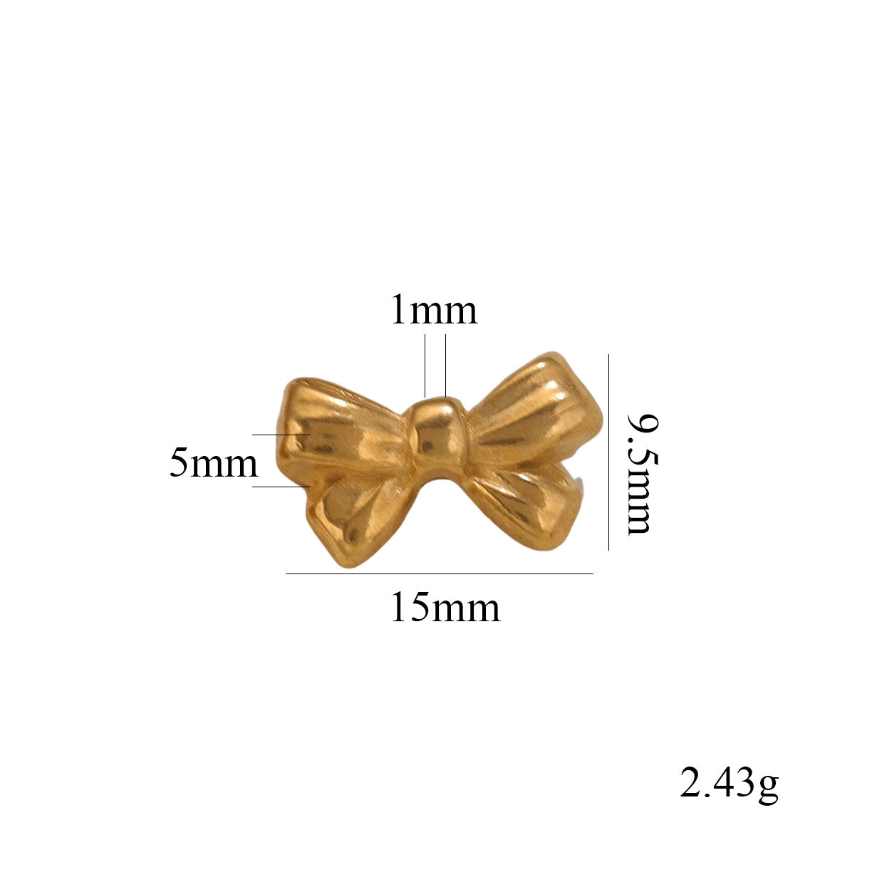 SPC40 Bow Tie Shape Charms Beads Spacers for Necklace Bracelet Jewelry DIY