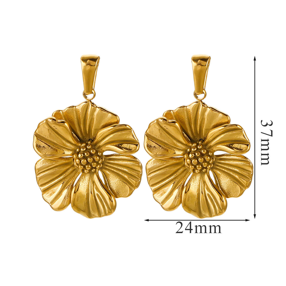 PD23 Vintage Flower Pendant Stainless Steel Necklace Pendants