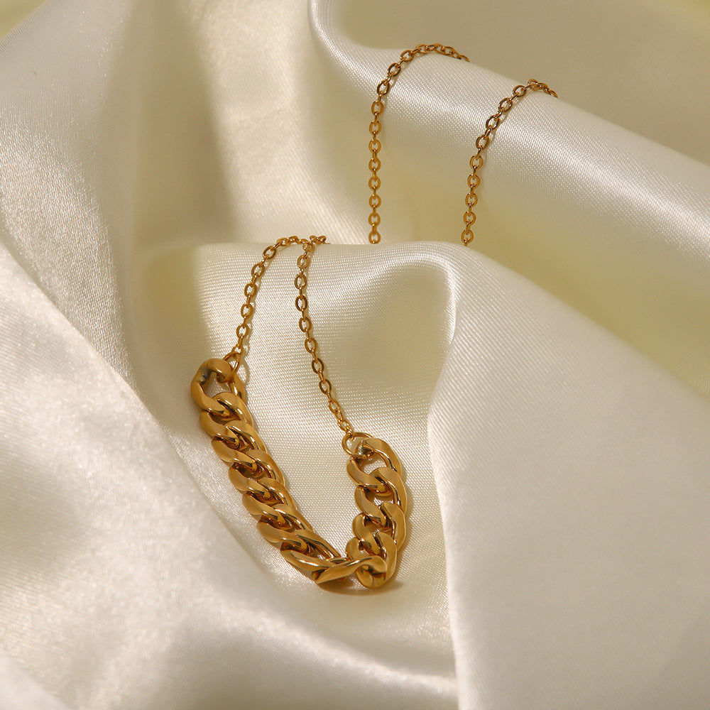 JDN21418 Stainless Steel Chain Necklace O ring Chain Necklace for Women