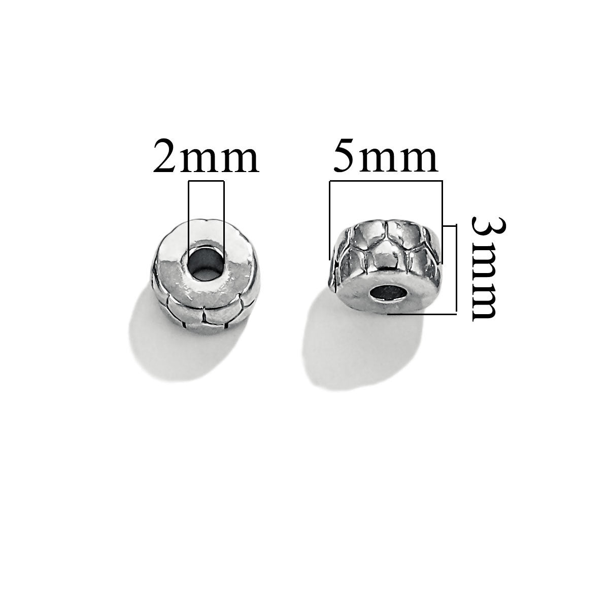 SPC49 Spacer Charms Beads Donut Barrel Carved Shape Beads for DIY Bracelet