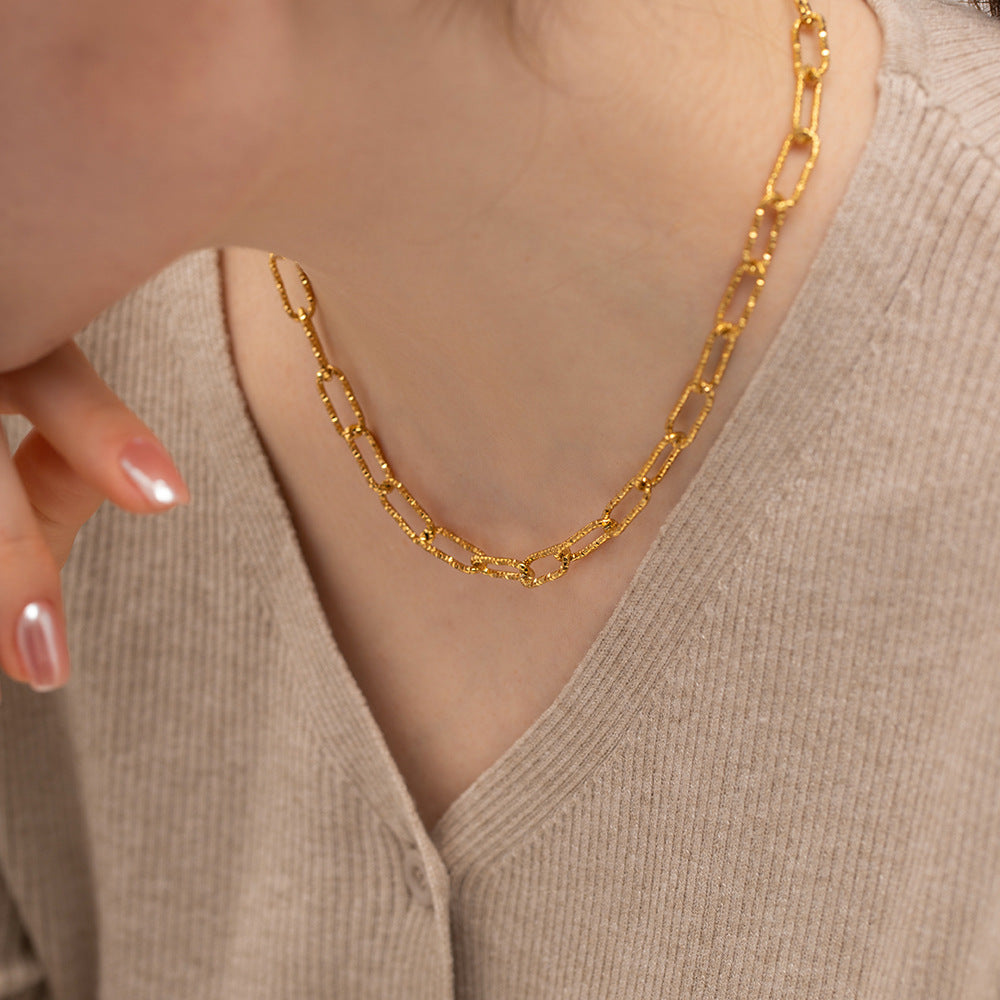 JDWN2302041 Chain Necklace Chain Bracelet Stainless Steel Chain Necklace for Women