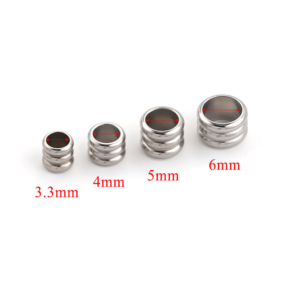 SPC66 Stainless Steel Big Hole Spacer for String Necklace Charms Beads for DIY Jewelry
