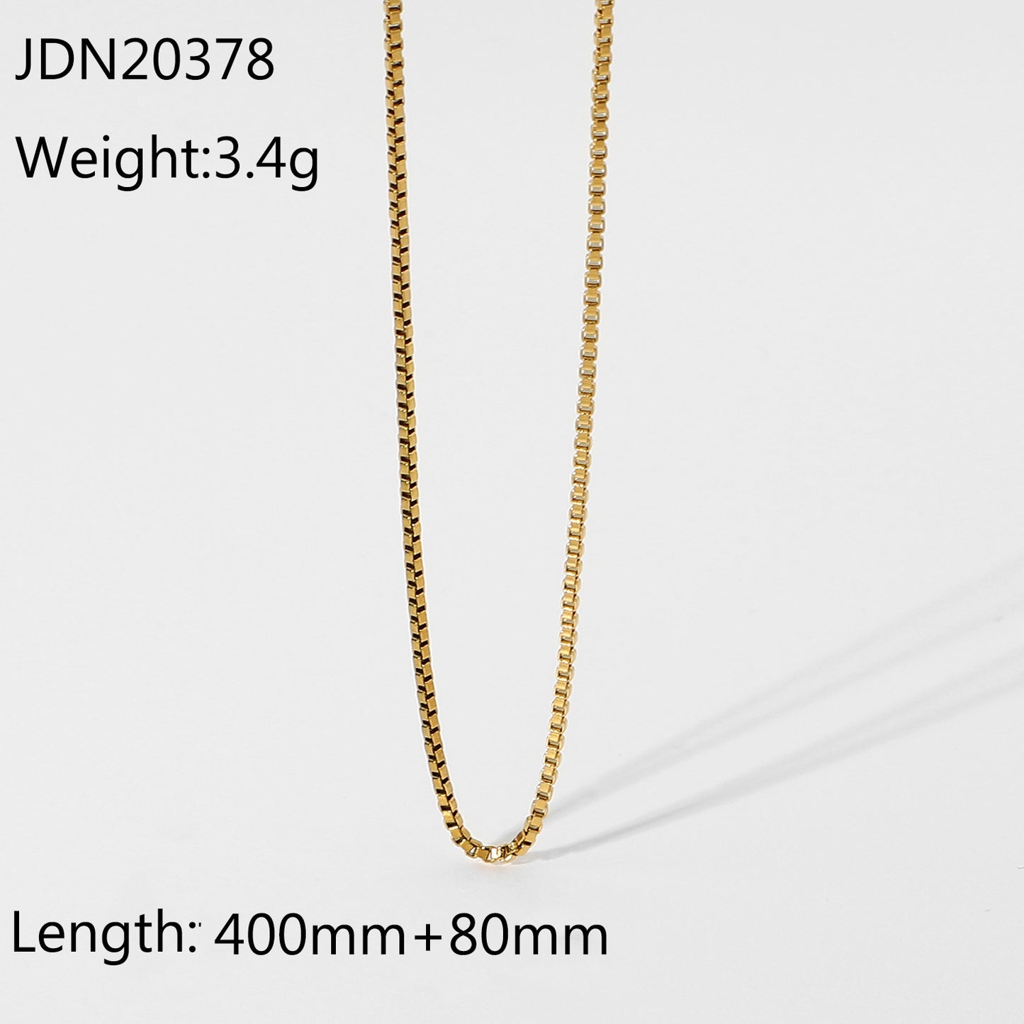 JDN20 Chain Necklace Snake Chain Paper Clip Chain Necklace for Women