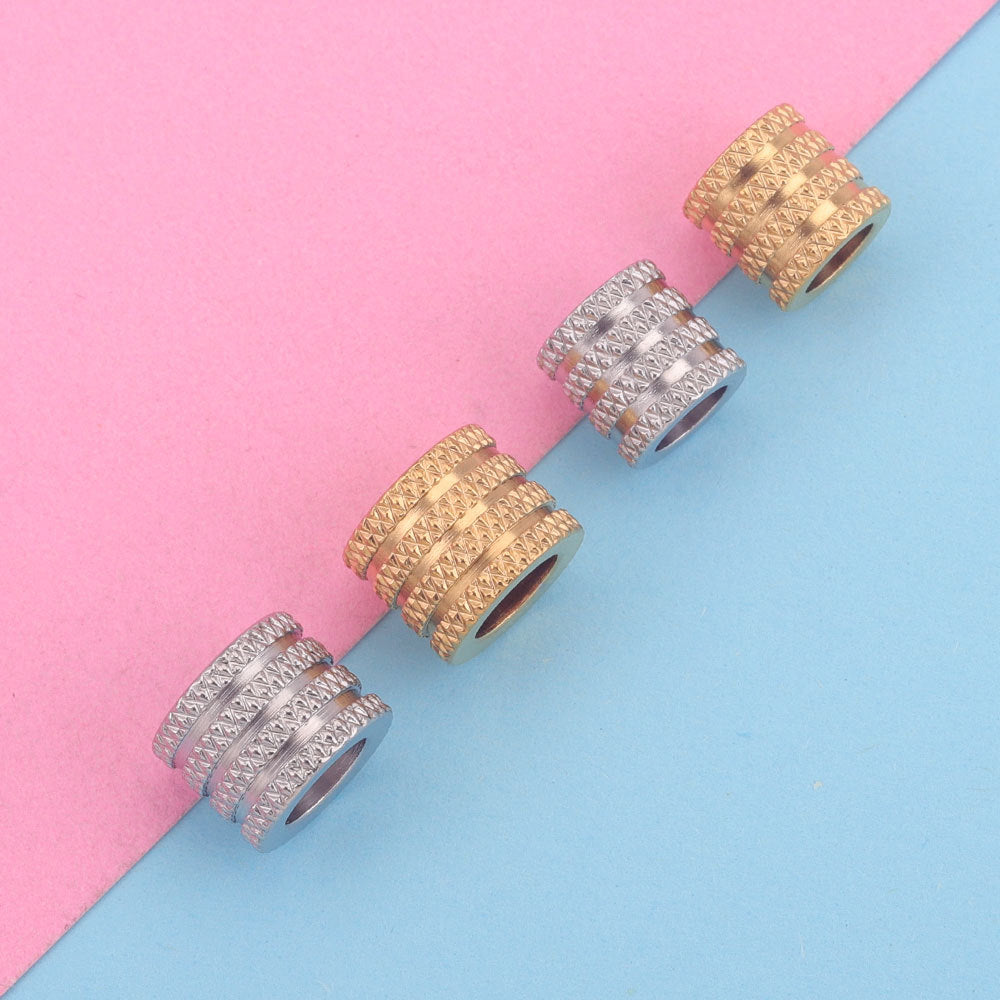 SPC46 Big Hole Spacer Beads Charms Beads Cylinder Shape Charms Beads for DIY Jewelry Making