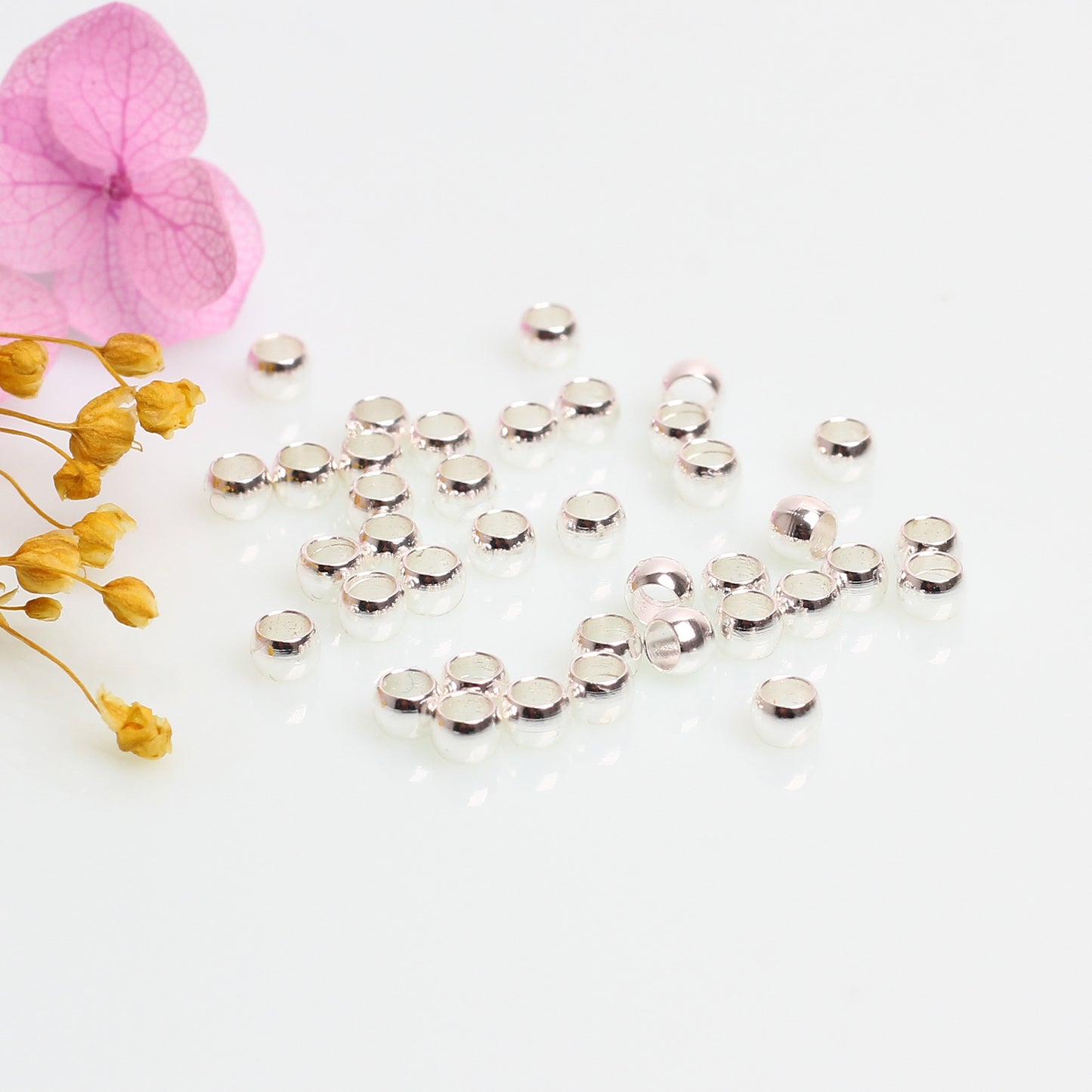 CB01 Crimp Beads Flatten Beads for Fixing Beads for DIY Jewelry Making Bracelet Necklace Making