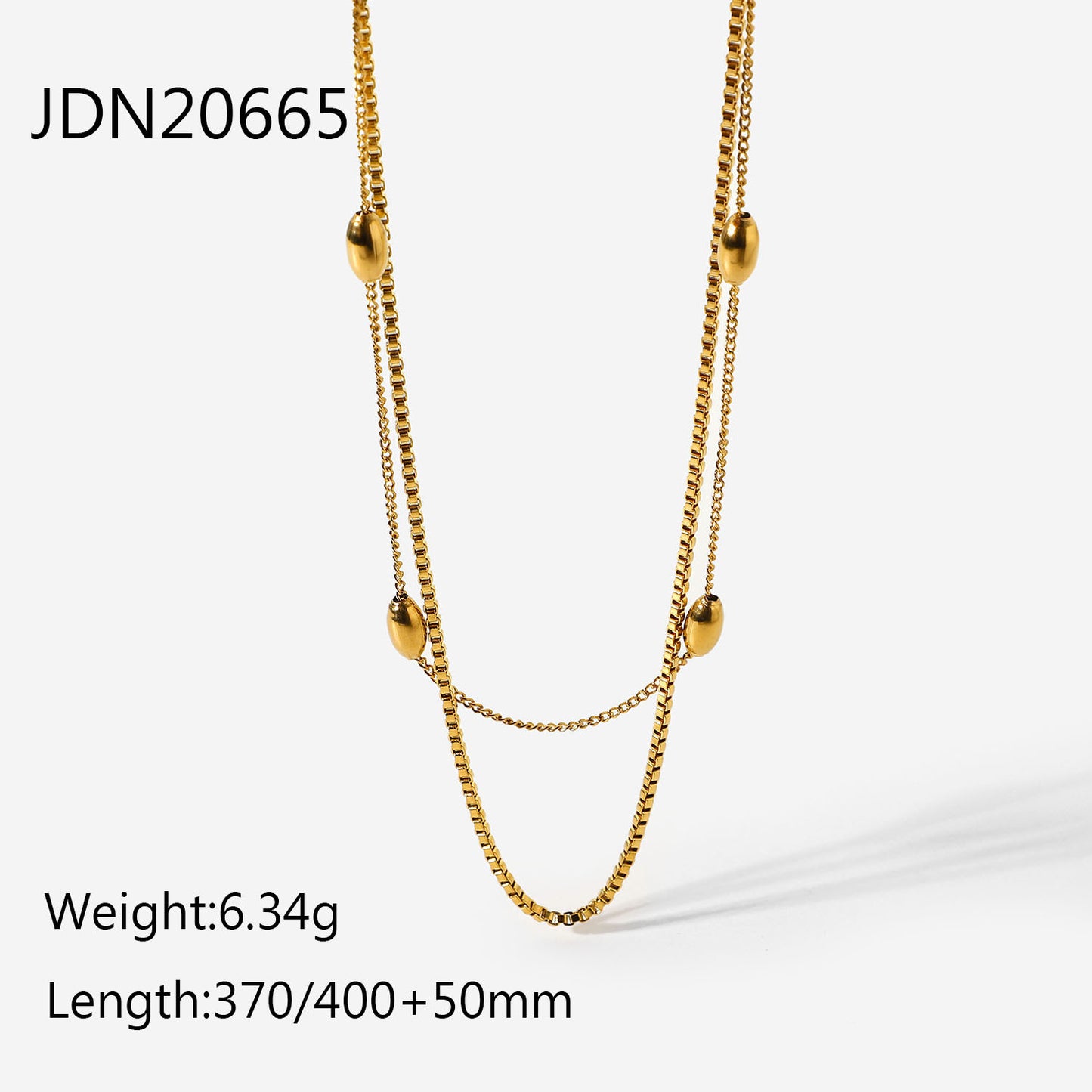 JDN20 Chain Necklace Snake Chain Paper Clip Chain Necklace for Women
