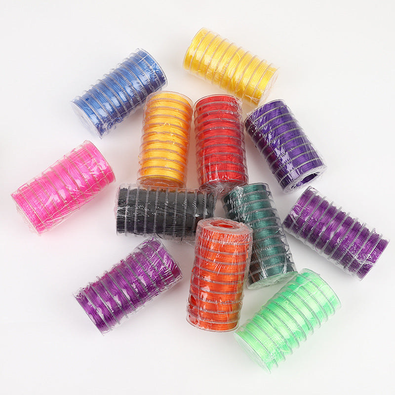 ST05 0.7mm 32ft/10m/roll 10 Roll/pack Flat Elastic String Stretch String for DIY Bracelet Jewelry Making