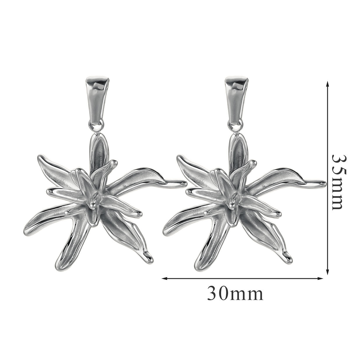 PD23 Vintage Flower Pendant Stainless Steel Necklace Pendants