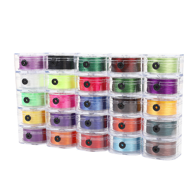ST01 0.8mm 295ft/90m Flat Elastic String with Storing Case Stretch String for Beads Bracelet DIY Jewellery Making