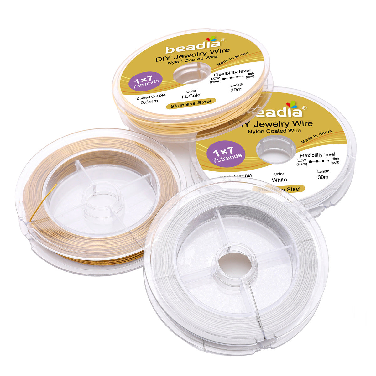 ST16 304Stainless Steel Nylon Coated Wire DIY Jewerly Wire Available of 0.3mm/0.38mm/0.5mm/0.6mm Size