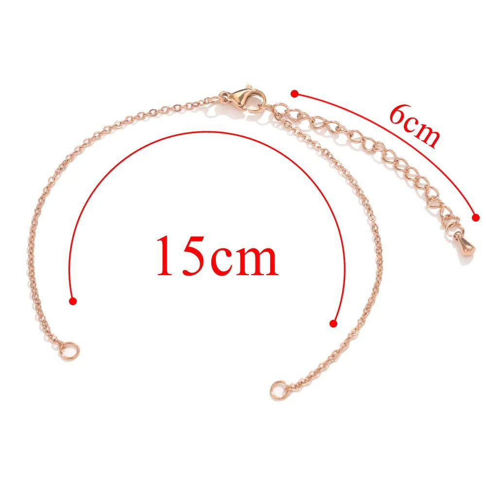 CH23 Stainless Steel Chain for Bracelet and Necklace no Pendant Chain only 5pcs/bag
