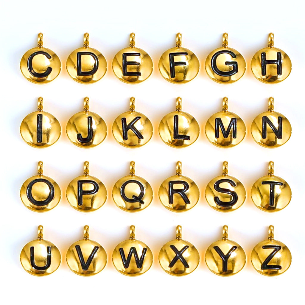 PD20 Initial Pendant 26 Letters Pendant Stainless Steel no Tarnish Pendant for DIY Jewelry