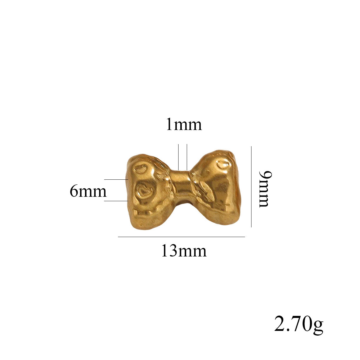 SPC40 Bow Tie Shape Charms Beads Spacers for Necklace Bracelet Jewelry DIY