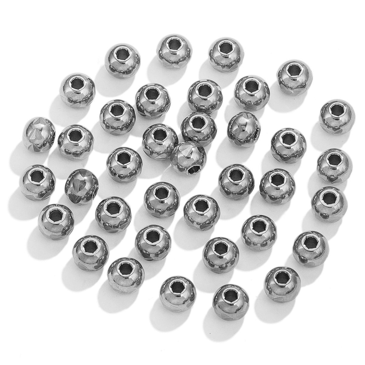 SPC72 Stainless Steel Matt Polish Spacer Beads 5/6mm DIY Bracelet Round Beads
