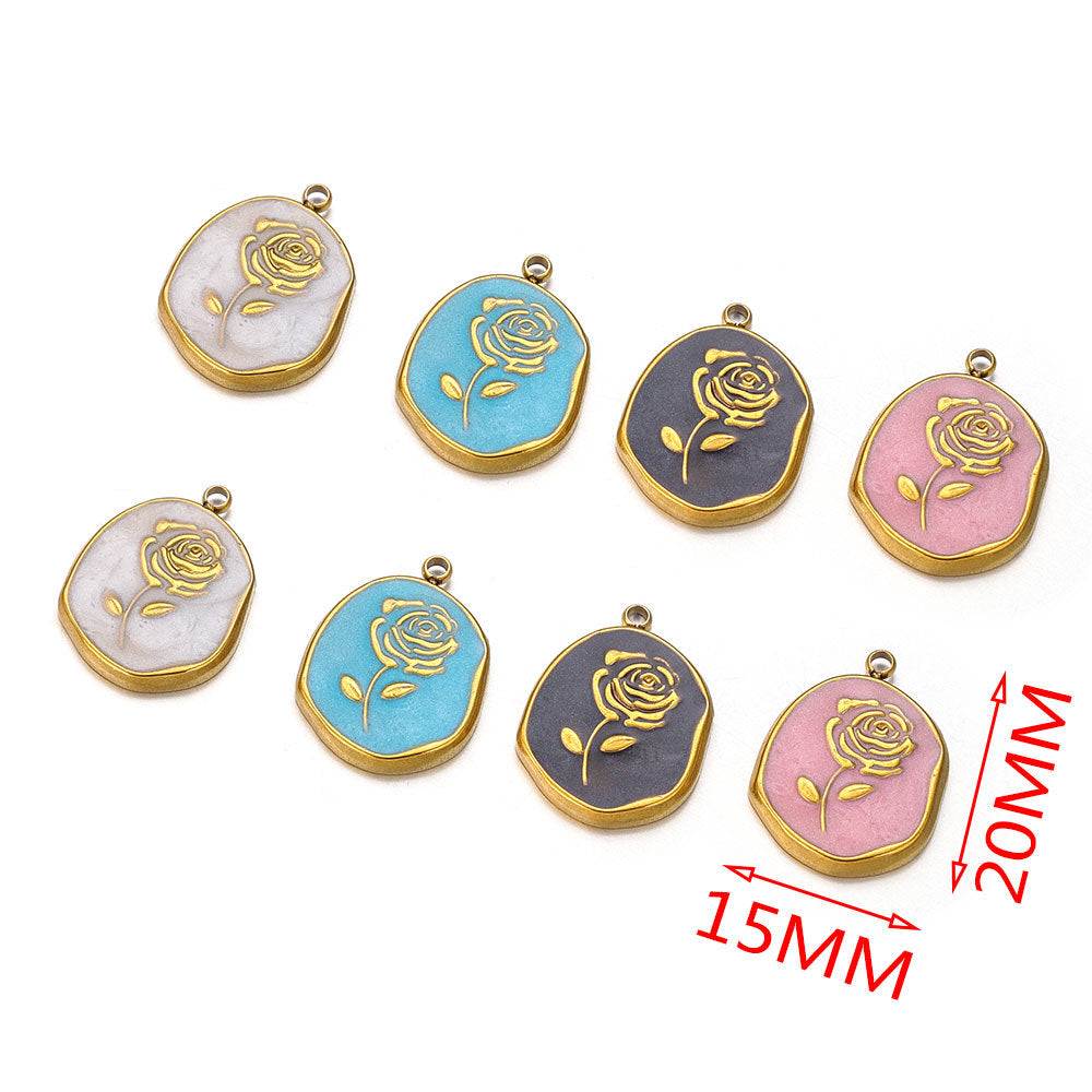 PD16 Flower Pendant Rose Pendant Tulips Pendant for DIY Jewelry Making