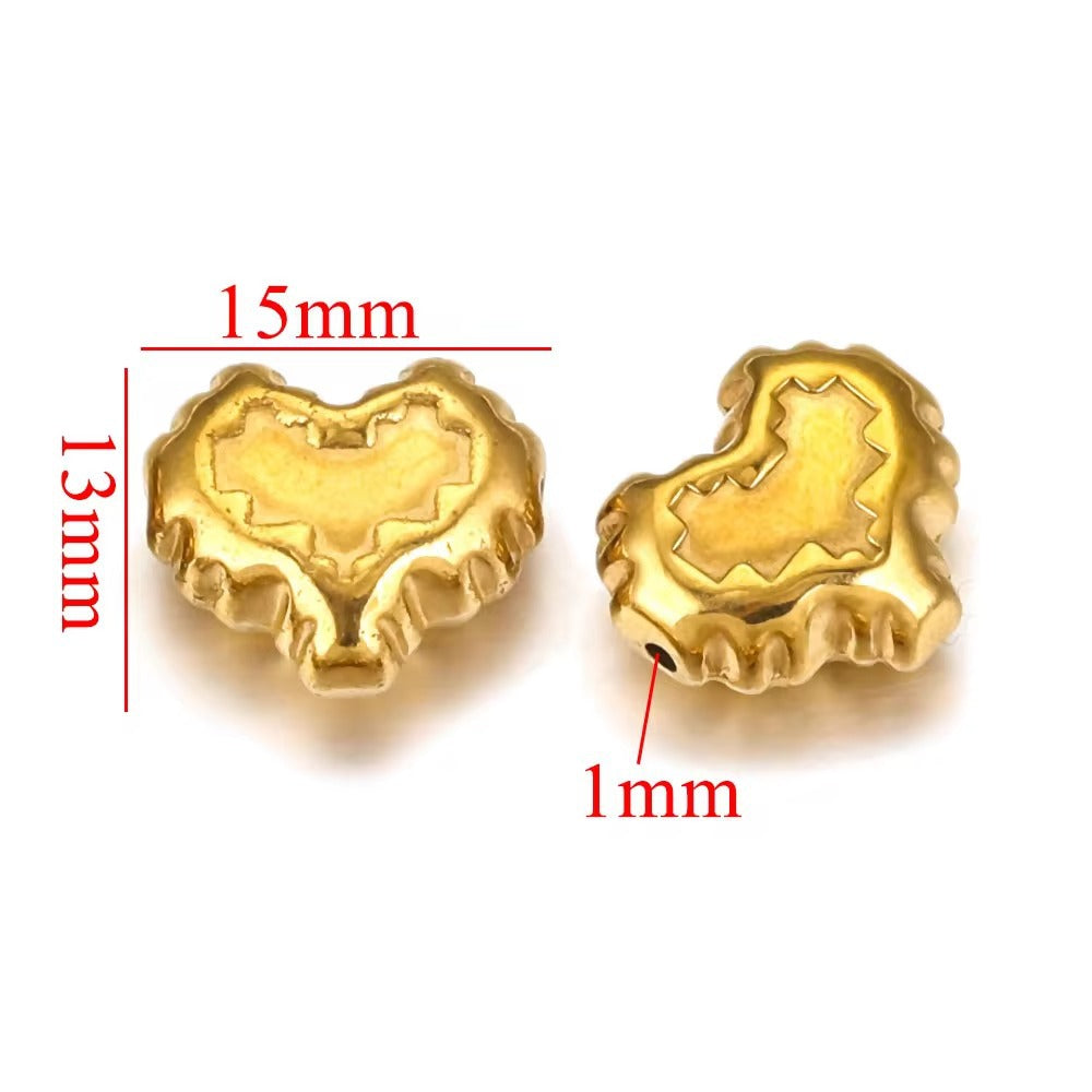 SPC68 Charms Beads Stainless Steel Star Bunny Heart Micky Charms Beads for DIY Bracelet