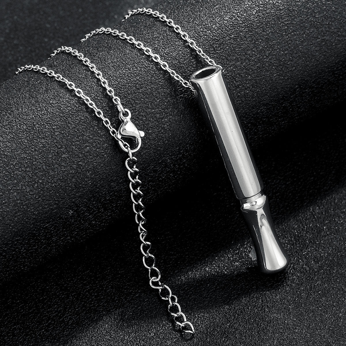 NE99 Whistles Necklace for Meditation Stainless Steel 4 Colors Necklace Unisex