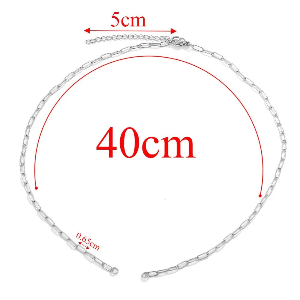 CH23 Stainless Steel Chain for Bracelet and Necklace no Pendant Chain only 5pcs/bag